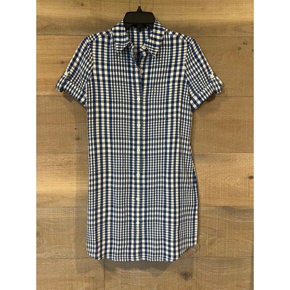 NEW THEORY Plaid Mini Shirt Dress SIZE 2 - Picture 3 of 10